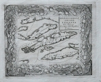 CORONELLI, VINCENZO MARIA: MAP OF THE ISLANDS KORČULA, HVAR AND BRAČ